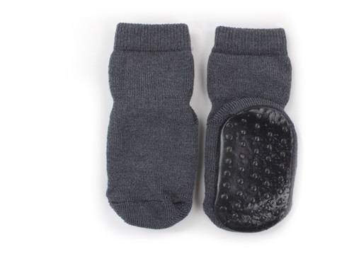 MP socks dark grey melange wool gummisåler